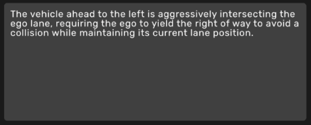 Kognic Write mode: blank reasoning prompt with scene context